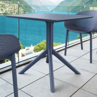 Square outdoor patio dining tables resin, aluminum, wicker